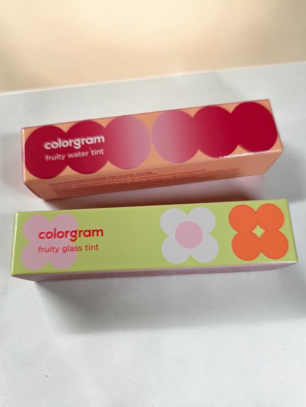 Colorgram Fruity Tints - Water & Glass Tint in Pink and Orange - Picture 1 of 5